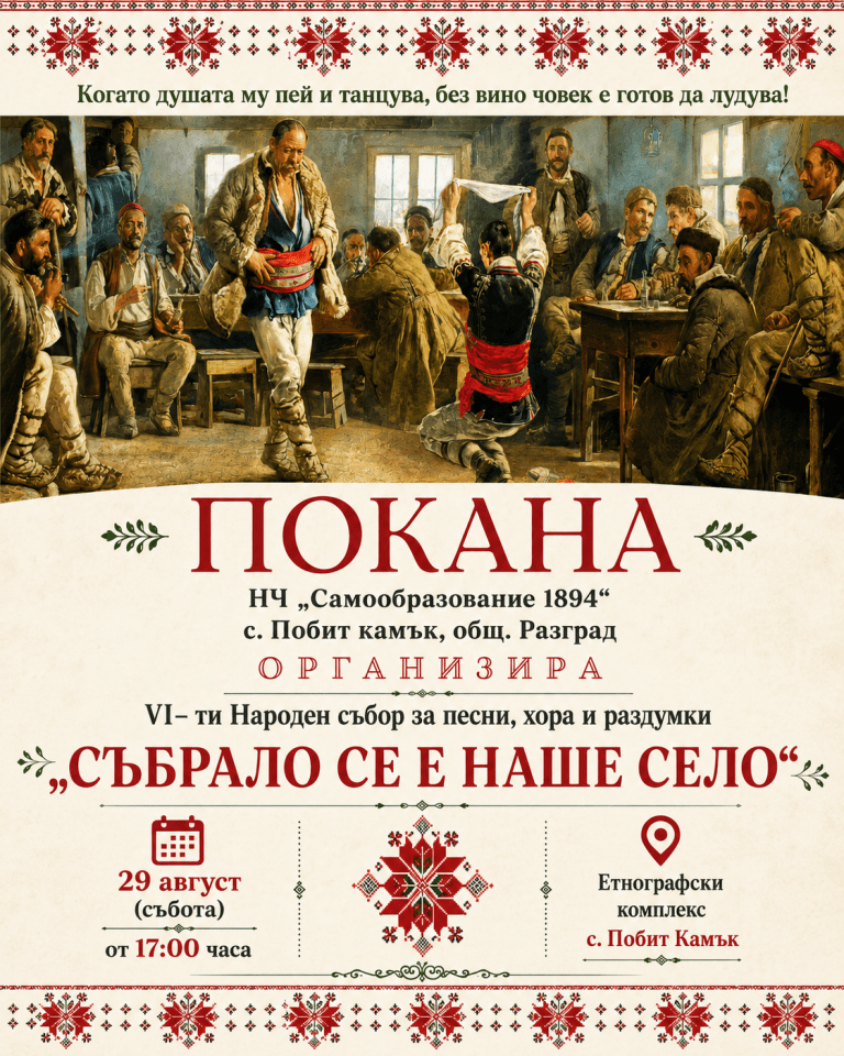 VI-ти Събор „Събрало се е наше село“ – на 29 август 2026 г.